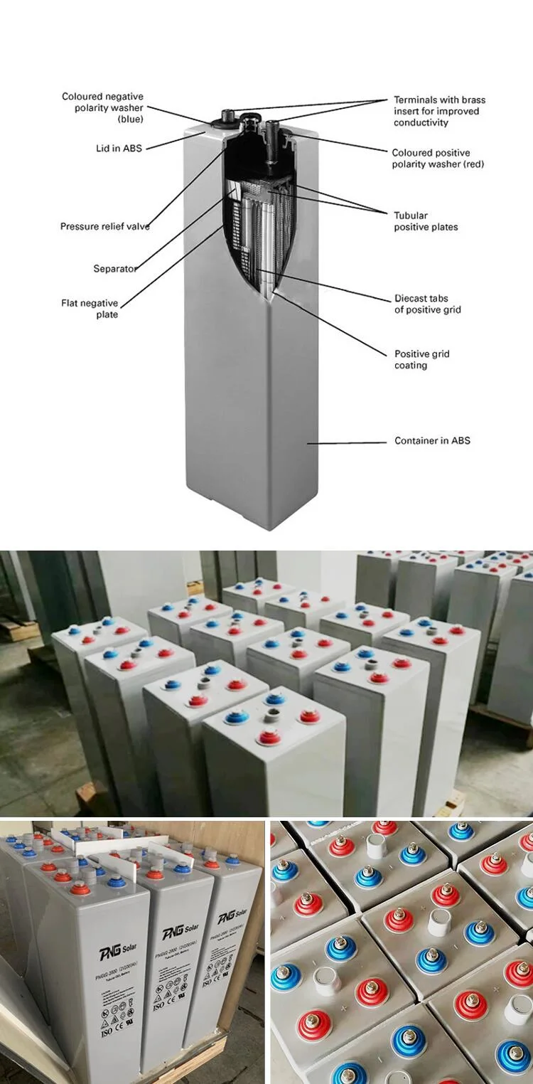 2V2000ah Opzv Tubular Gel Lead Acid Battery