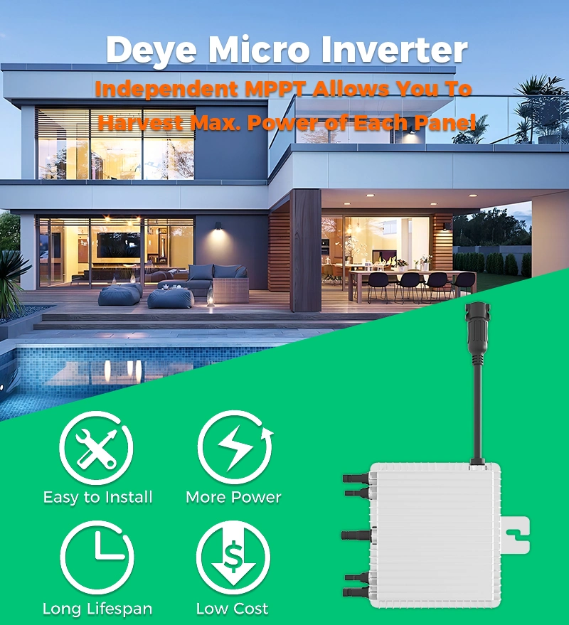 Deye New Style Sun-M80g3-EU-Q0 600W 800W 1000W Micro Inverter