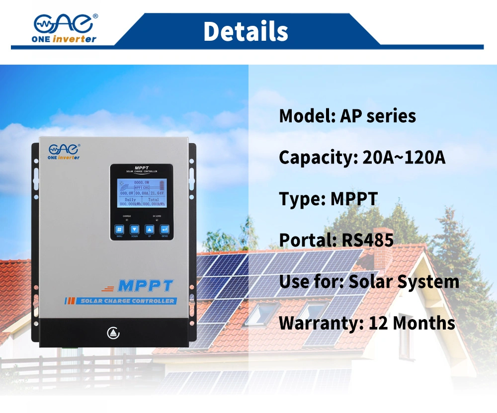 Ap60c 60A 12 24 48V MPPT Solar Charge Controller